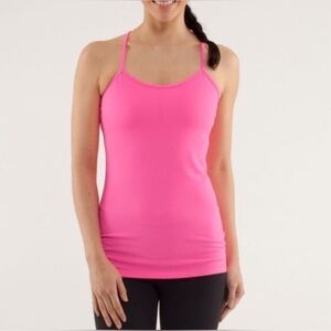 Lululemon Power Y Tank Top Color Pink Paradise Women size 6 Athletic Athleisure